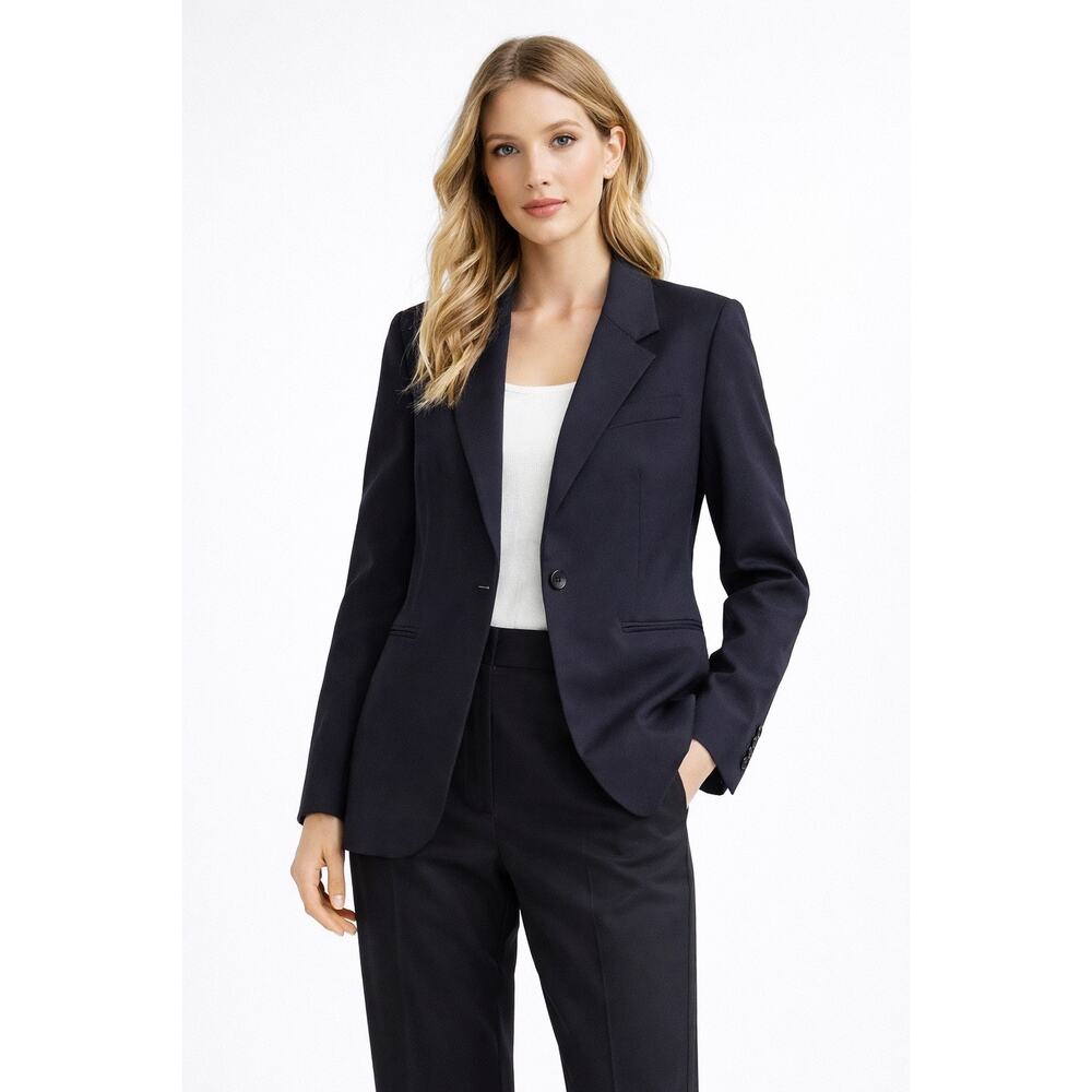 ALEX MILL Soho Blazer Wool Womens XL Dark Navy Blue NEW Wool Minimalist Career
